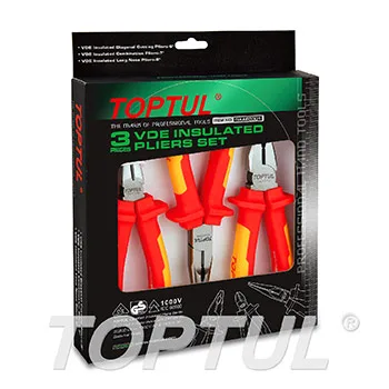 Jogo Alicates Isolamento VDE 3Pçs GAAE0301 Toptul