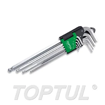 Jogo Chave Sextavada Extra Longas 9Pçs GAAL0917 Toptul