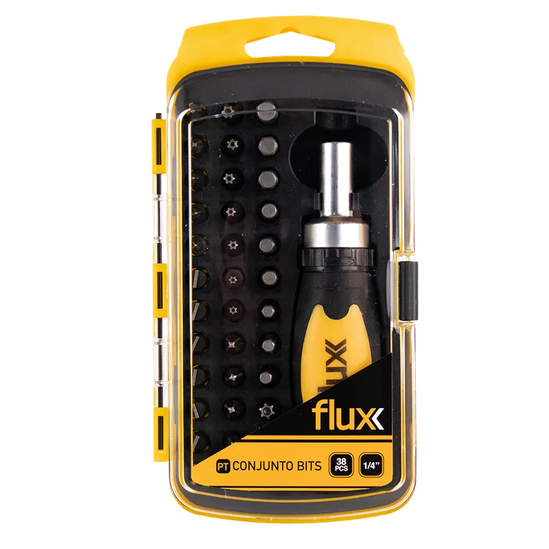 Conjunto Bits 38-Peças 1/4" Flux