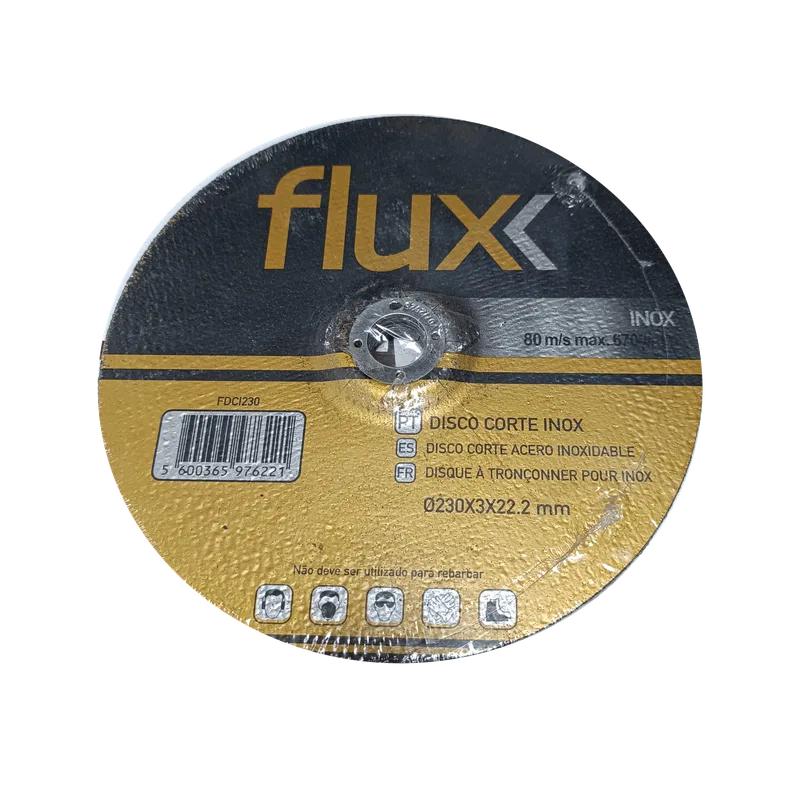 Disco Corte Inox 230x3x22,2mm Flux