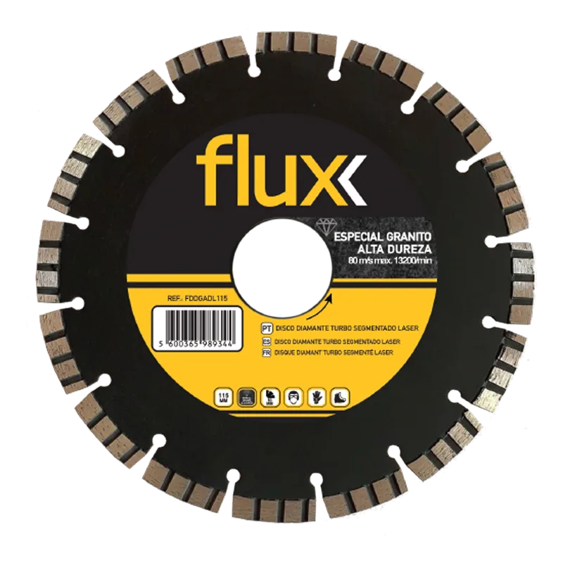 Disco Diamante Granito Alta Dureza Laser 115mm Flux