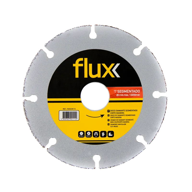 Disco Diamante Segmentado Corte Madeira 115mm Flux